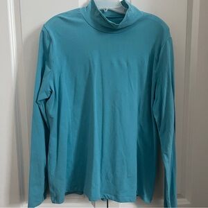 Eddie Bauer Cotton Turtleneck Blue XL Petite